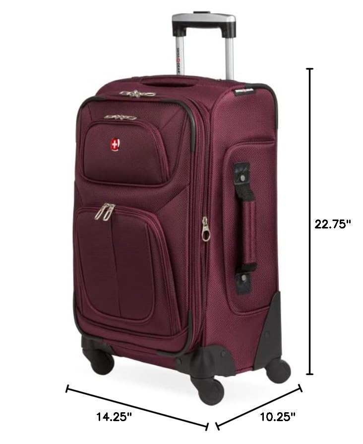 SwissGear Sion Softside Expandable Roller Luggage, Teal, 3 Piece Set (21/25/29)