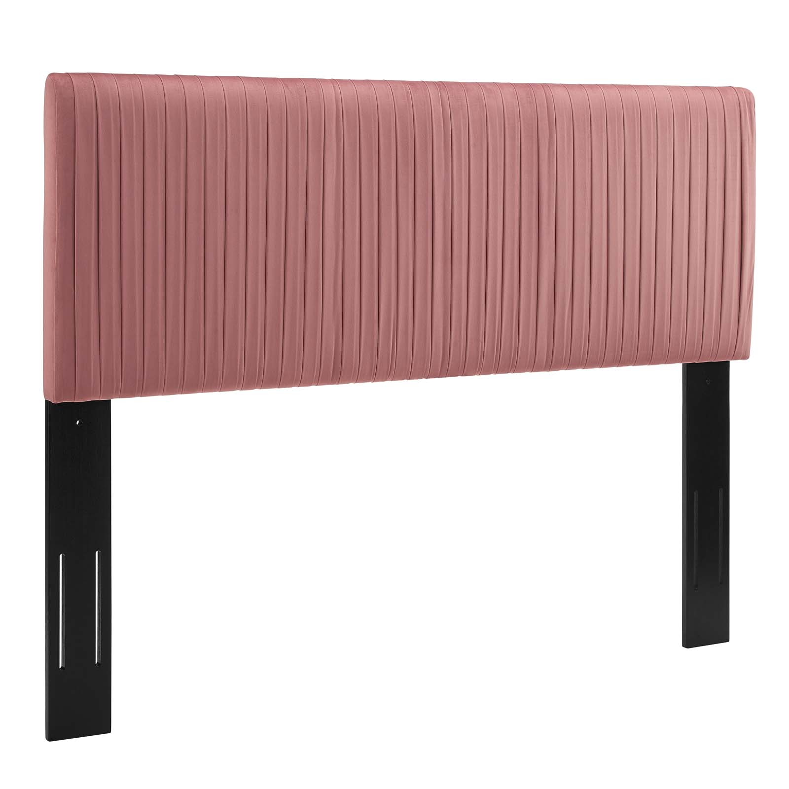 Modway Eloise Channel Tufted Performance Velvet Full/Queen Headboard in Dusty Rose