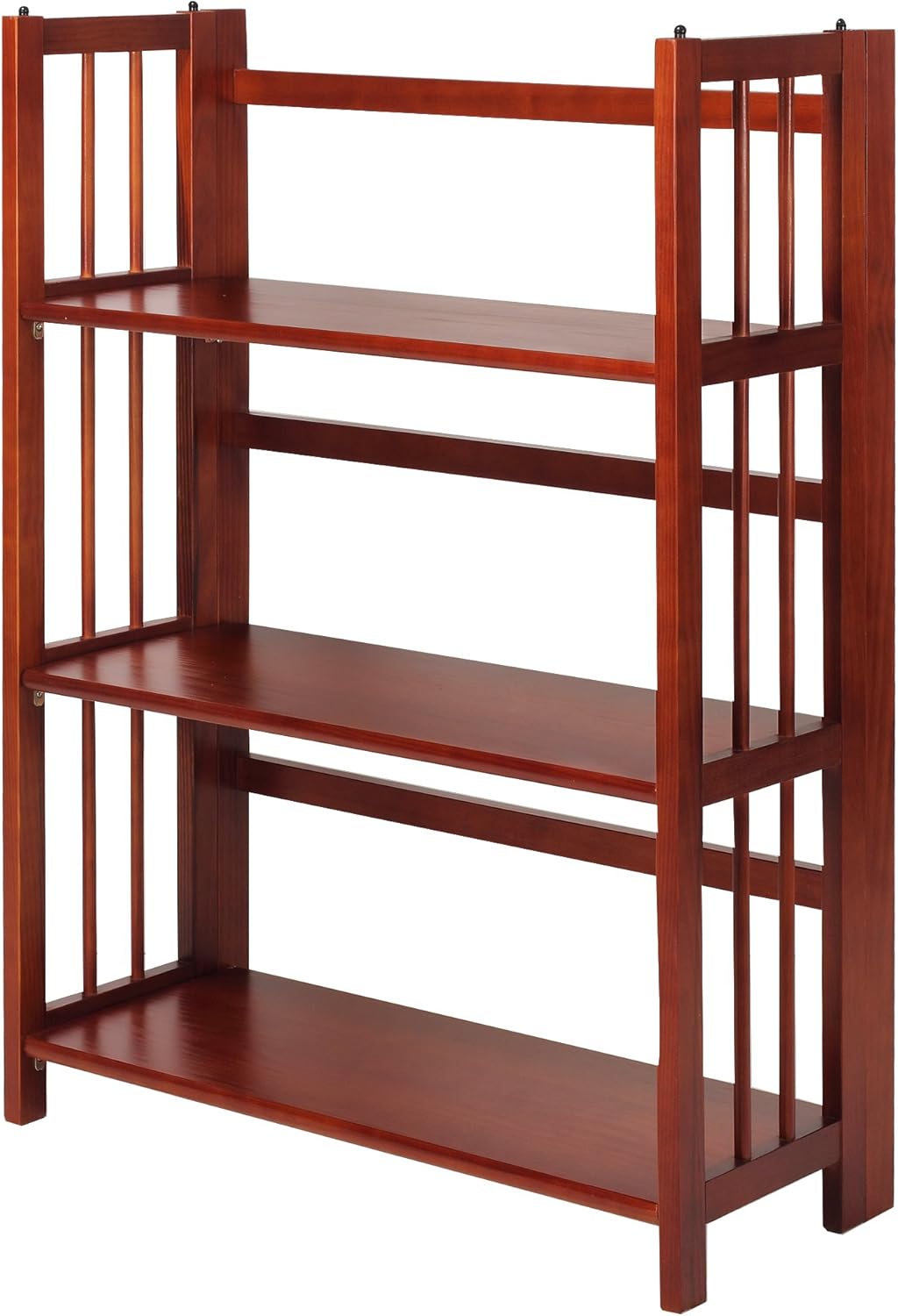 Casual Home 3-Shelf Folding Stackable Bookcase (27.5 Wide)-Natural