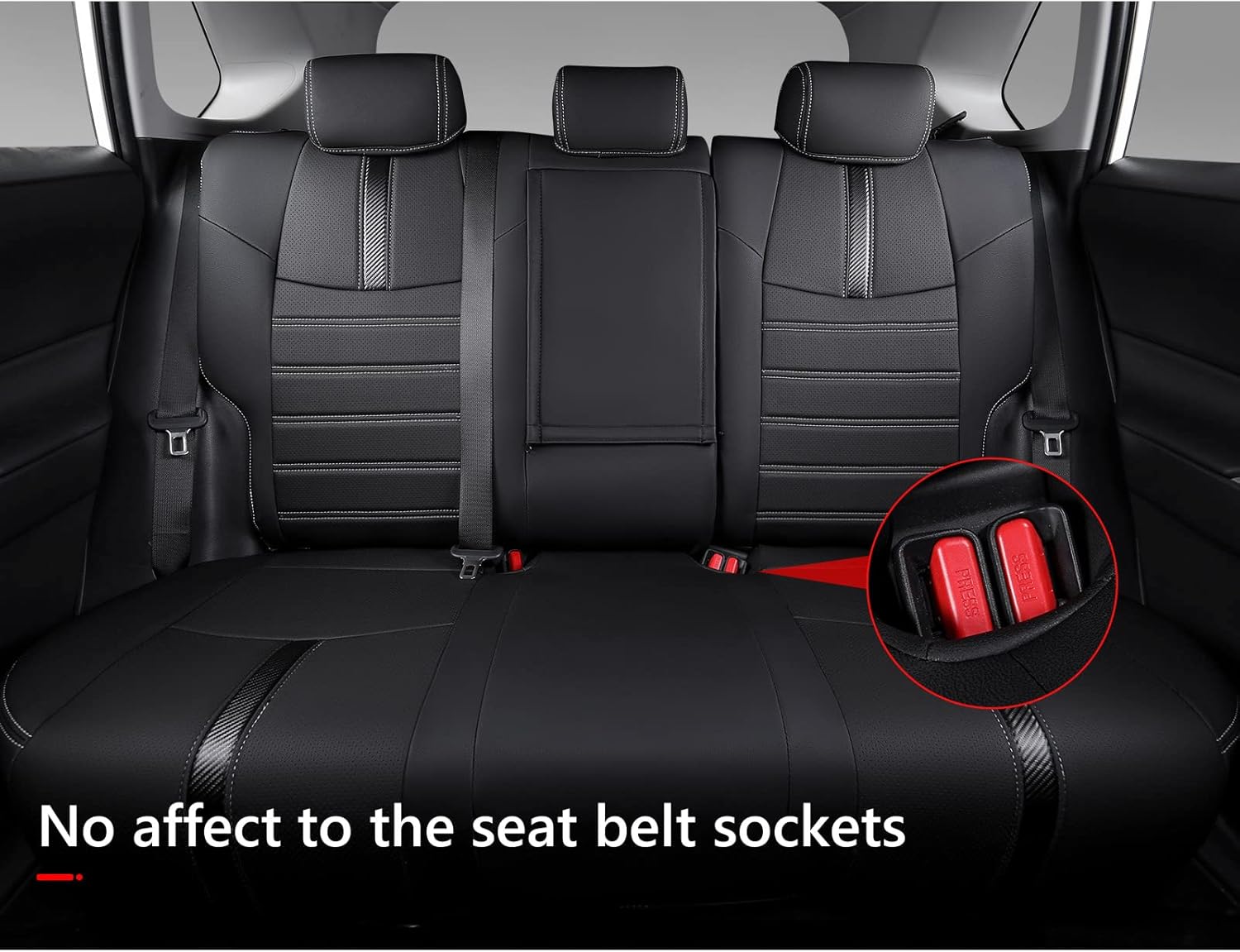 Xipoo Fit Toyota RAV4 Seat Covers Front and Rear PU Leather Seat Covers for Toyota Rav4 2019 2020 2021 2022 Accessories (2019-2022 RAV4(Not for