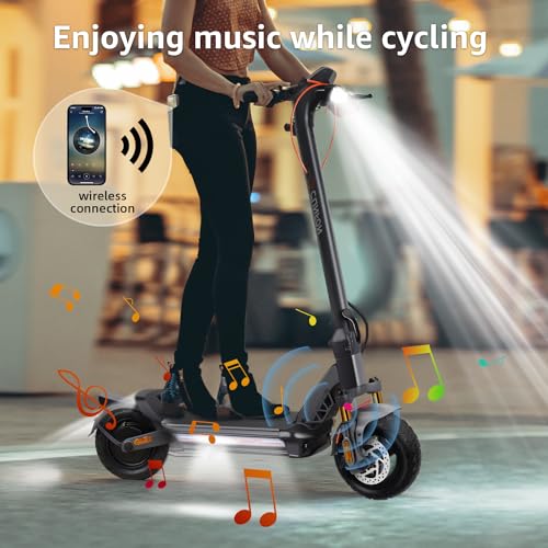 Electric Scooter, 1200W Motor, MAX 50 Miles Long Range & 31 mph Top Speed, with 10.5" Off Road Tires