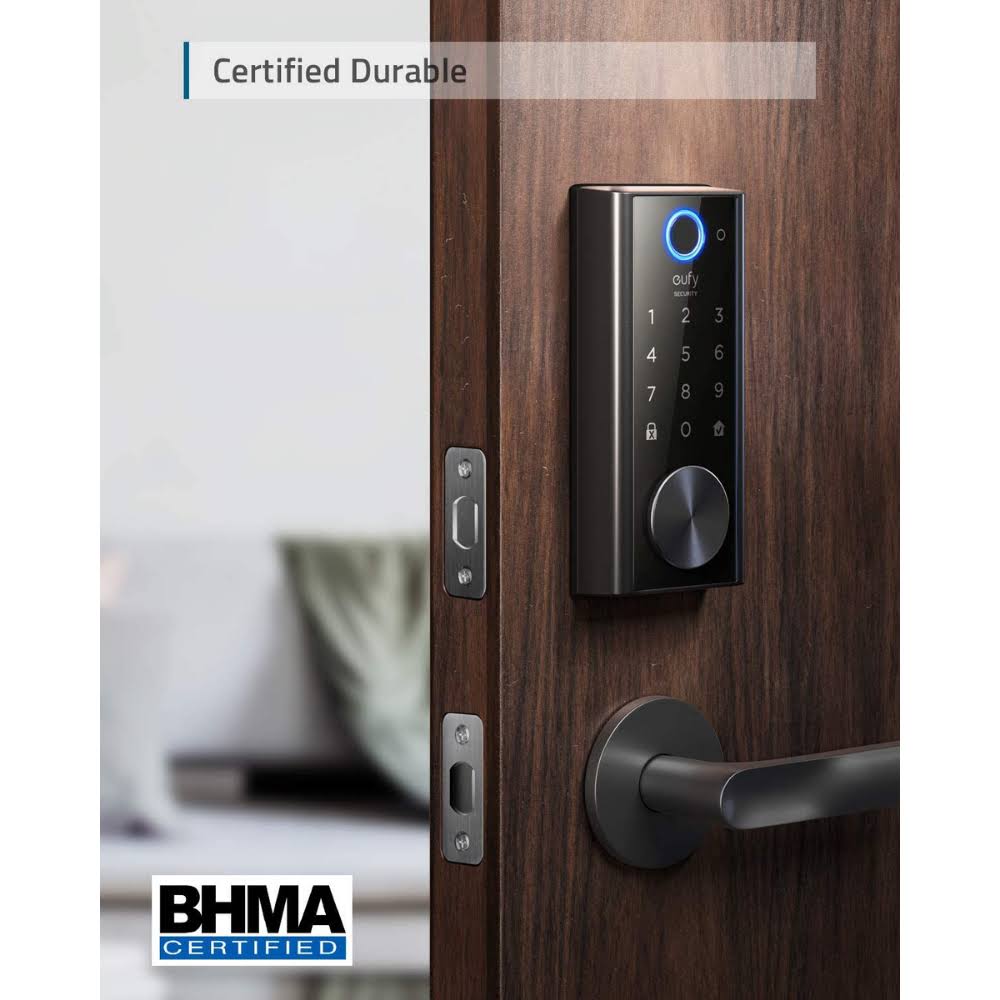 Eufy Security Smart Lock Touch, Fingerprint Scanner, Keyless Entry Door Lock, Bluetooth Electronic Deadbolt, Touchscreen Keypad,