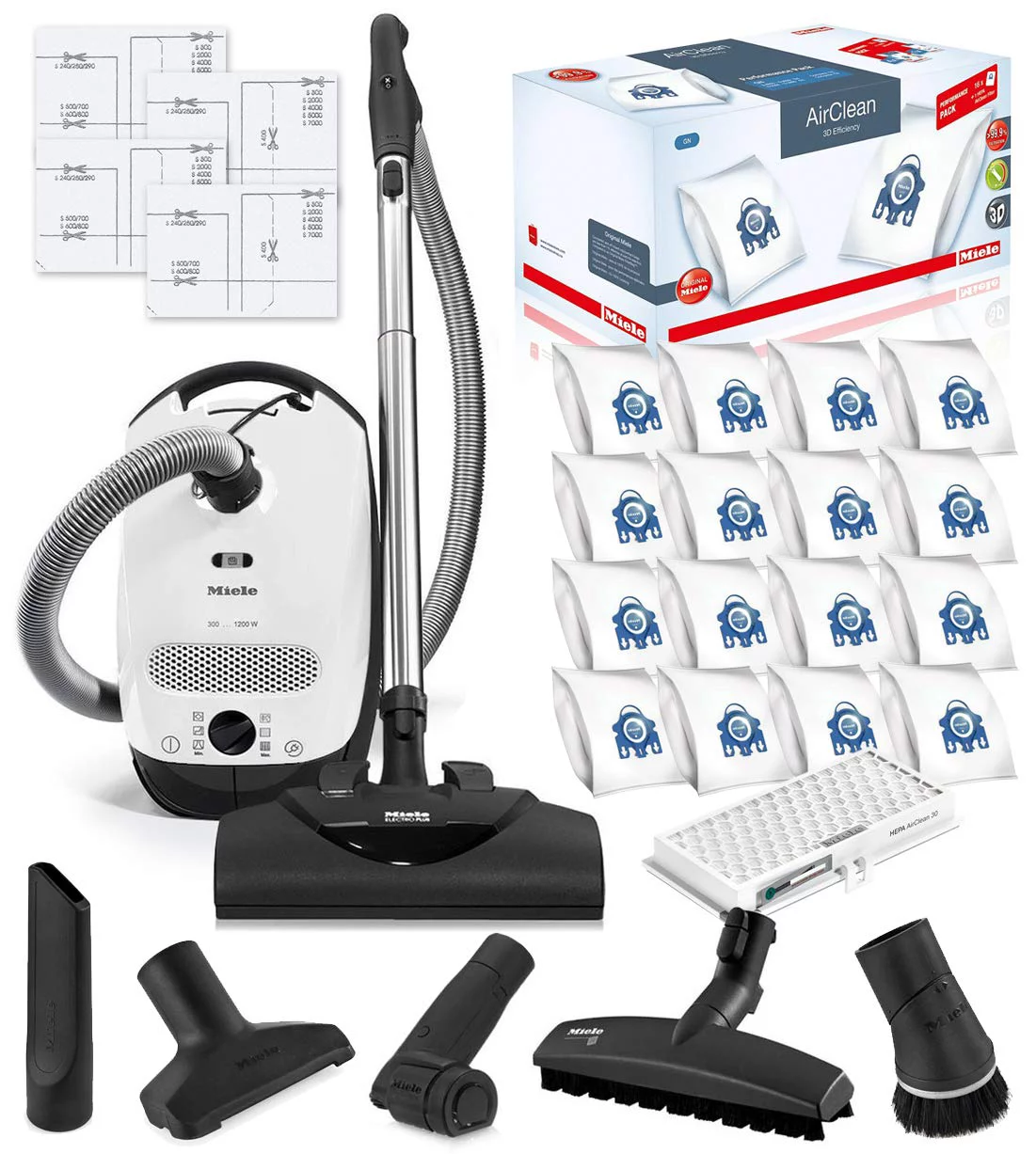 Miele Classic C1 Cat and Dog Canister HEPA Vacuum Cleaner with SEB228 Powerhead Bundle