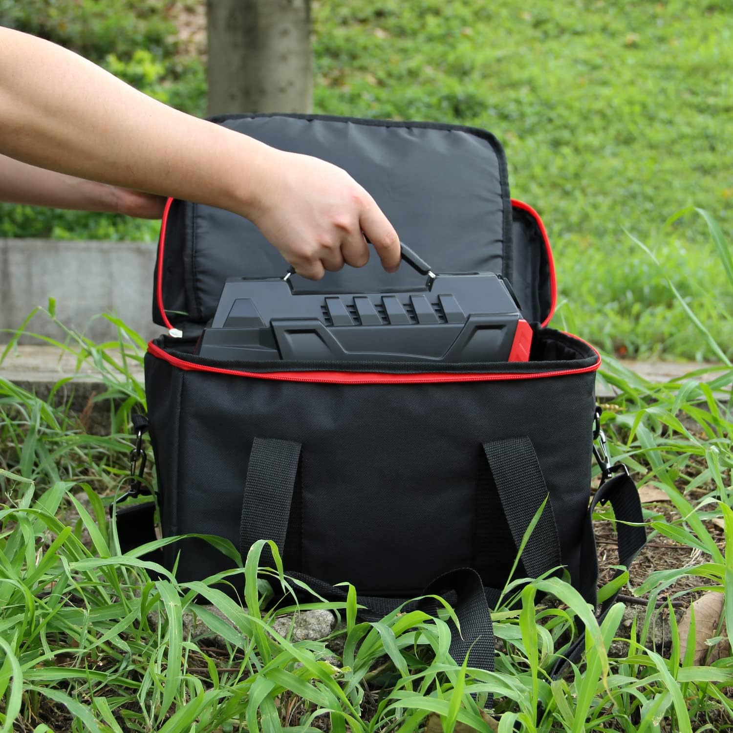 500W Portable Power Station with Carry Bag, 296Wh Solar Generator Backup Battery Pack with 110V/500W AC Outlet