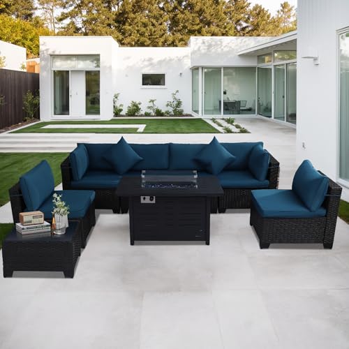 KIGOTY Patio Furniture Set 7 Pieces Conversation Sets, Outdoor Sectional Sofa