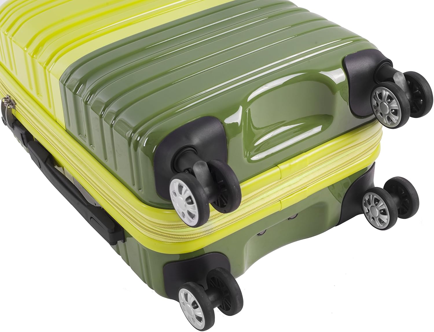 Rockland Melbourne Hardside Expandable Spinner Wheel Luggage, Two Tone Green, Carry-On 20-Inch