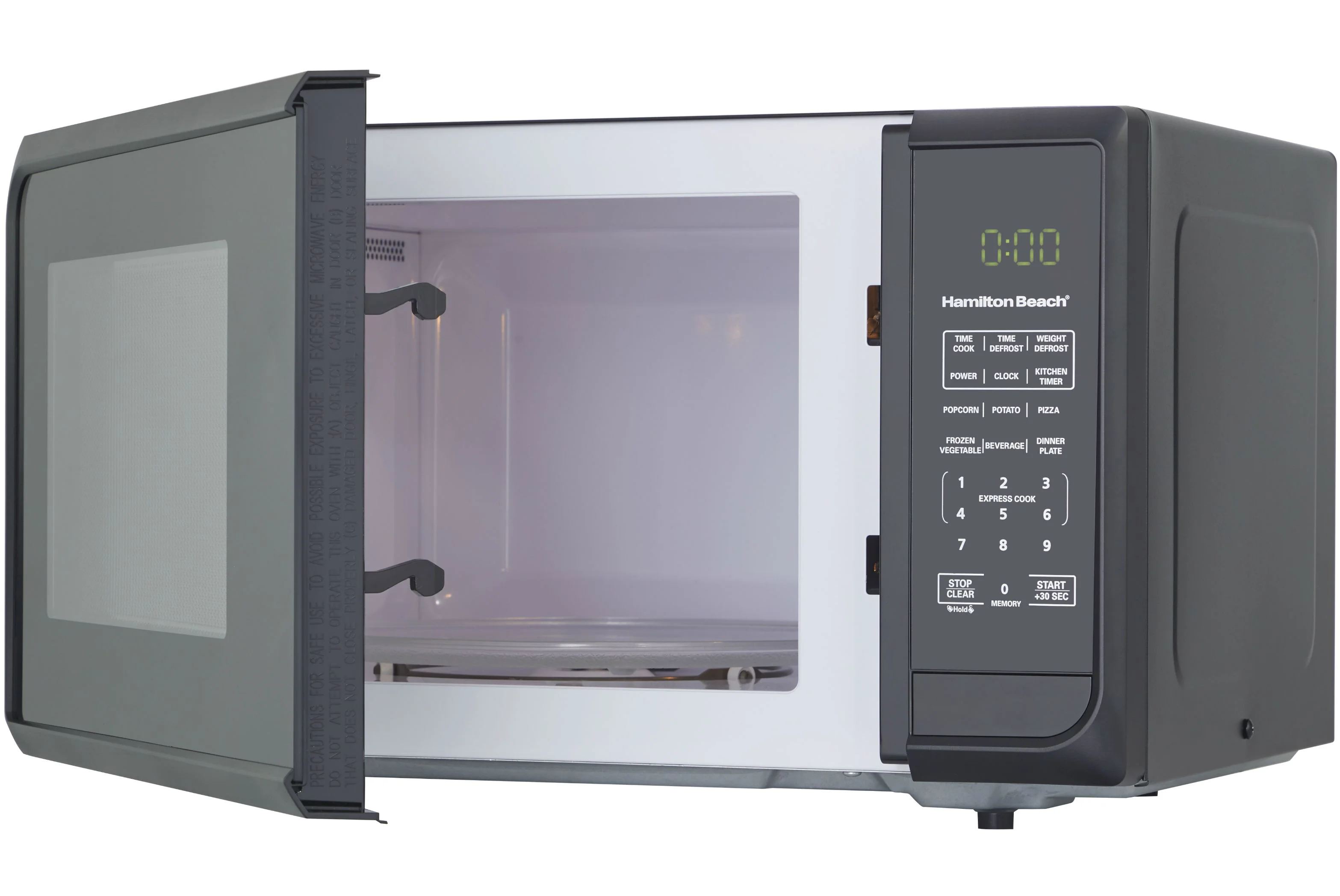 Hamilton Beach 0.9 Cu. ft. Matte Black Microwave Oven