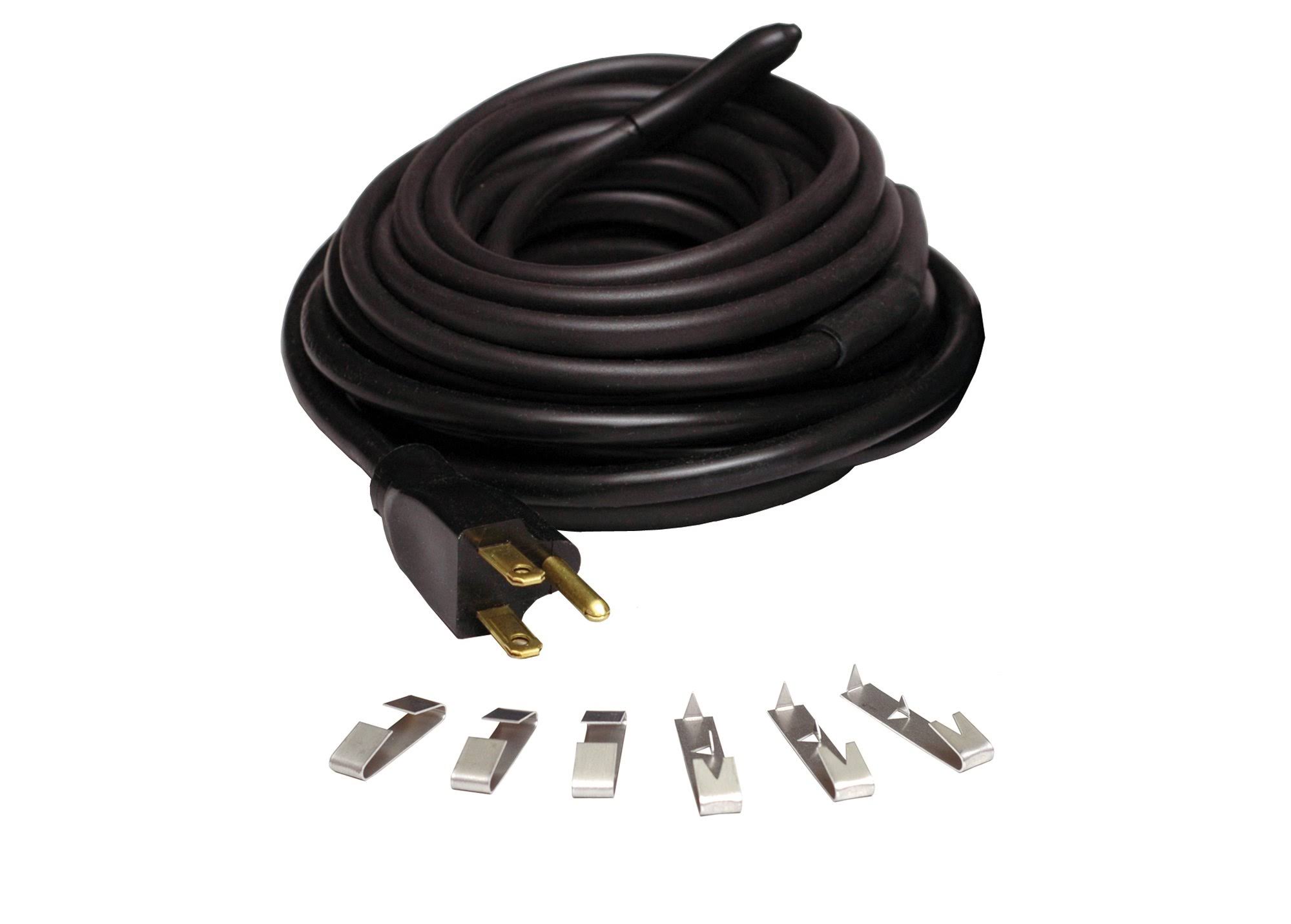 Wrap-On 14201 200' Roof & Gutter De-Icing HEATING Cable Black 1000 Watts 8.33 Amps