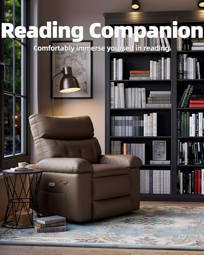 GarveeHome Electric Swivel Massage Chair, Power Rocking Recliner with Vibration and Heating