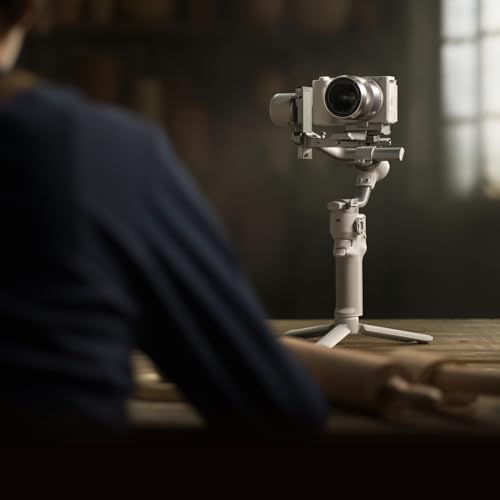 DJI RS 4 Mini, Gimbal Stabilizer for Cameras Canon/Sony/Panasonic/Nikon/Fujifilm, Auto Axis Locks, 2kg/4.4lbs Payload, Intelligent Tracking