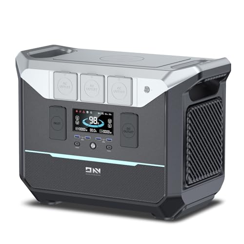 Portable Power Station 1800W (Surge 3000W), 1382.4Wh LiFePO4 Battery Generator, Fast Charging Solar Generator for Camping & RVs