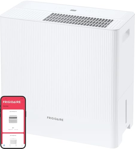 Frigidaire 50-Pint Portable Dehumidifier with Wi-Fi and Energy Star Certification for Medium/Large Rooms & Basements, Custom Humidity Control