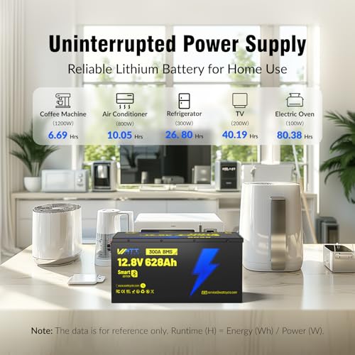 12V 314Ah Mini LiFePO4 Lithium Battery with Bluetooth 5.0, 200A BMS, 4.01kWh Energy, Upgraded Aluminum Cooling Fins & Braided Copper Wires, for RV