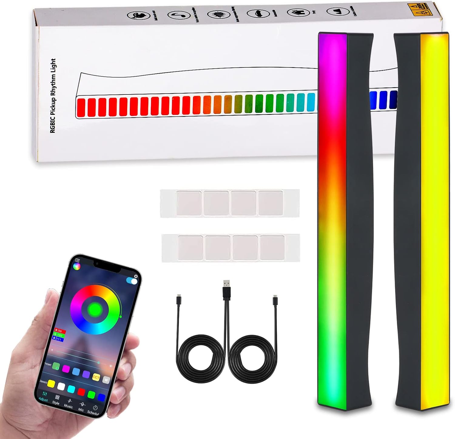 Smart LED Light Bar,RGB Gaming Lights Ambient Lighting,TV Backlights LED Play Light Bars with Music Sync