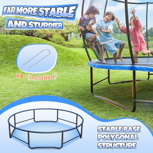 BCAN 8FT 10FT 12FT 14FT 15FT 16FT Recreational Trampoline with Enclosure for Kids Adults, ASTM Approved, Outdoor Trampolines with Ladder for Kids