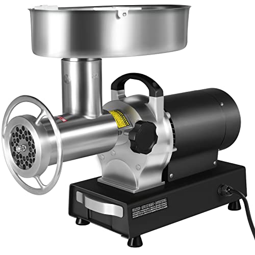 VEVOR Electric Meat Grinder, 992 Lb/H Capacity, 1100W (4600W MAX) Industrial Meat Mincer w/ 2 Blade, 3 Grinding Plates