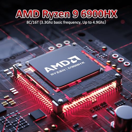 15.6" FHD Gaming Laptop with AMD Ryzen 9 6900HX (8/16, Up to 4.9GHz), 32GB DDR5 RAM, 1TB NVMe SSD Windows 11 Pro Laptops, Backlit KB, Privacy Camera