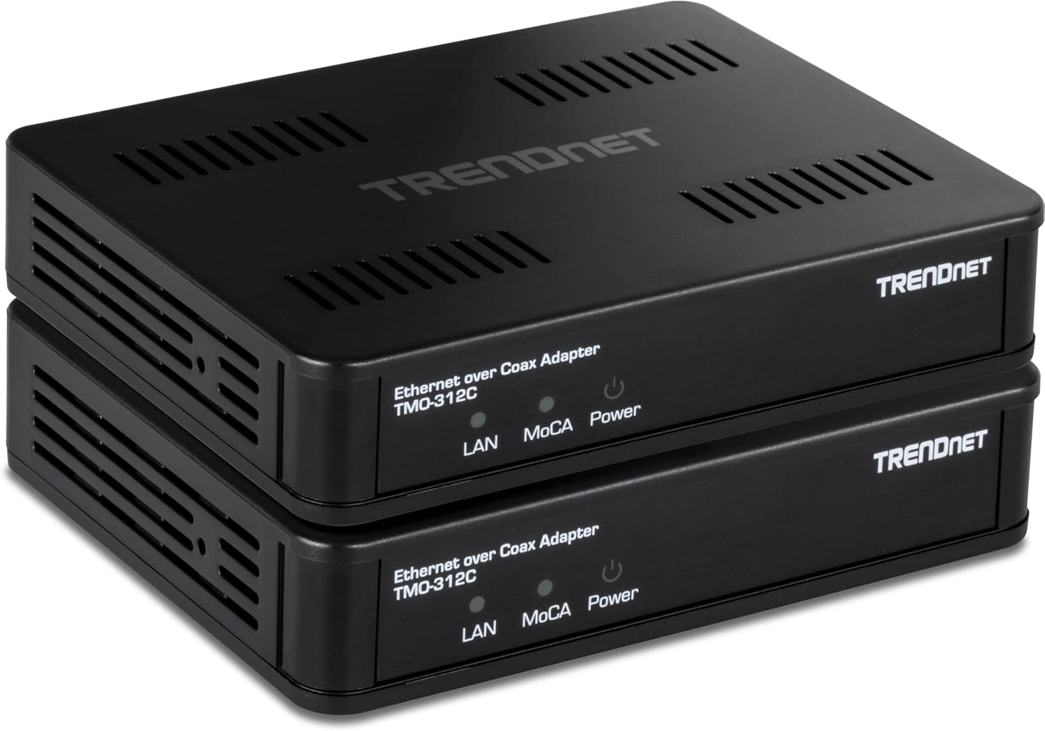 TRENDnet Ethernet Over Coax MoCa 2.5 Adapter (2-Pack), TMO-312C2K, Backward Compatible with MoCA 2.0/1.1/1.0, RJ-45 Gigabit LAN Port