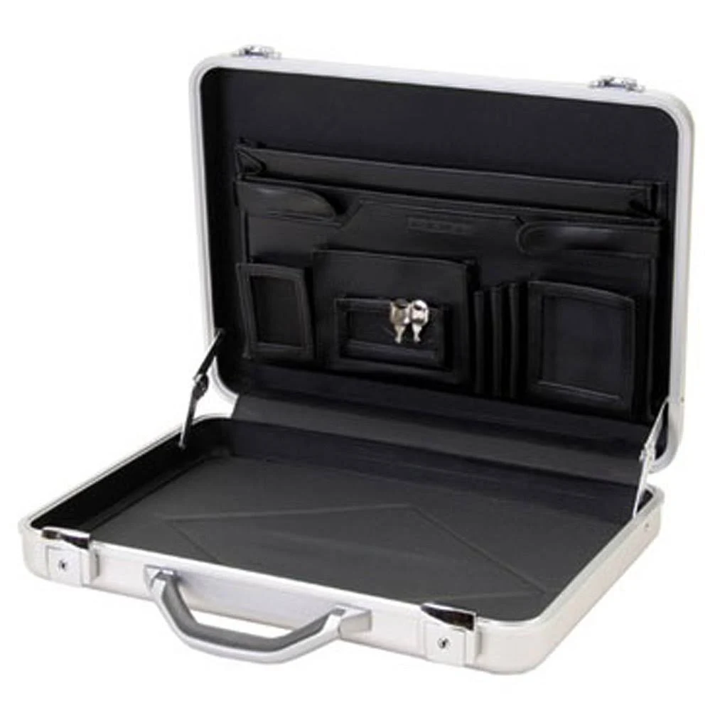TZ Case Molded Aluminum Slim Line Attache Case (Silver)