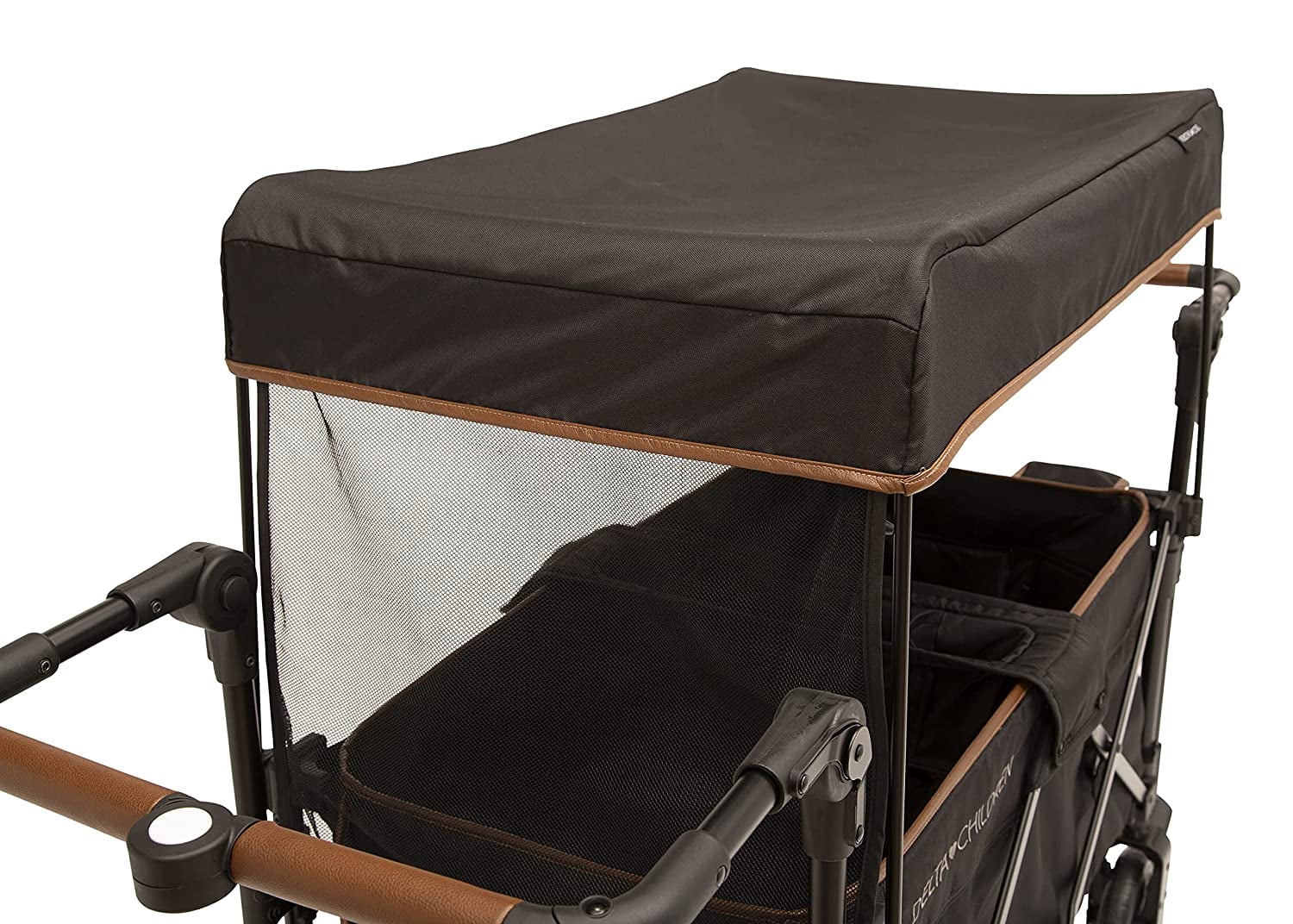 Delta Children Hercules Stroller Wagon for 2 Kids Versatile Stroller Wagon with Canopy, Push/Pull Handles