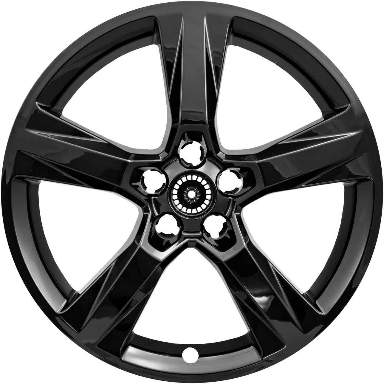 Brighter Design Set of 4 Gloss Black 5 Spoke 20 Wheel Skins for Chevy Camaro LS/LT/SS 2016-2018