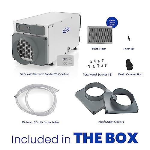 AprilAire E070 Pro 70-Pint Crawl Space Dehumidifier with Drain Hose, Commercial-Grade Whole-House Dehumidifier for Crawlspace, Basement