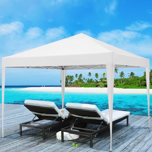 COBIZI 10x10 Pop up Canopy Tent Protable Canopy Tent with 4 Sidewalls Waterproof Commercial Instant Shelter for Parties, Wedding