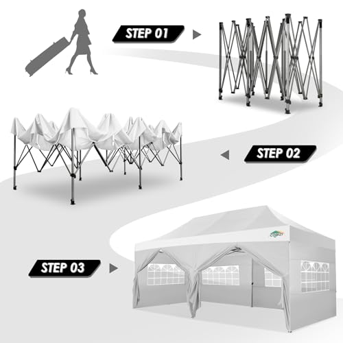 COBIZI 13x26 Pop Up Tent 13x26 Canopy with Sidewalls Heavy Duty Canopy Party Tent for Parties
