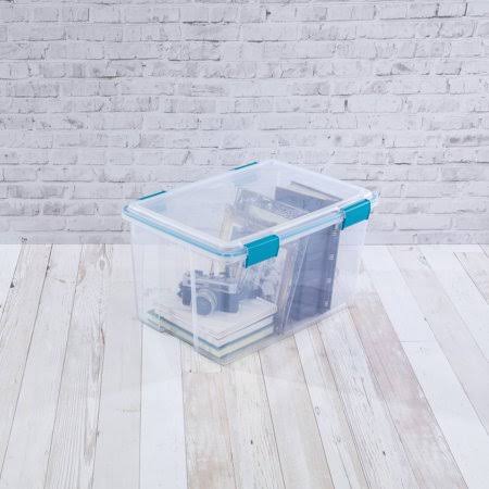 Sterilite 54 qt Gasket Box, Blue Aquarium (Case of 4)