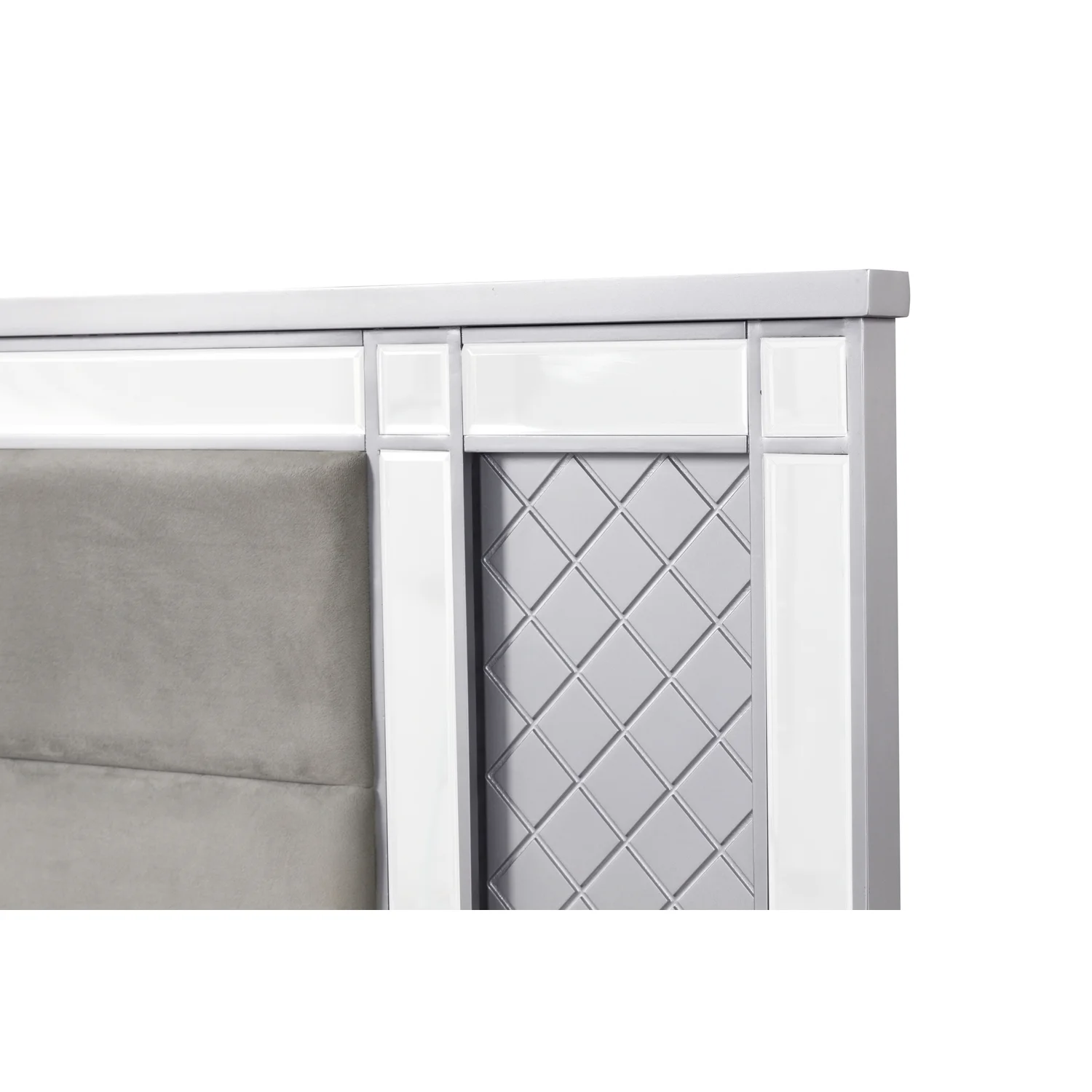 Glory Furniture Livorno G02703A-KB King Bed Silver CHampagne and Mirror