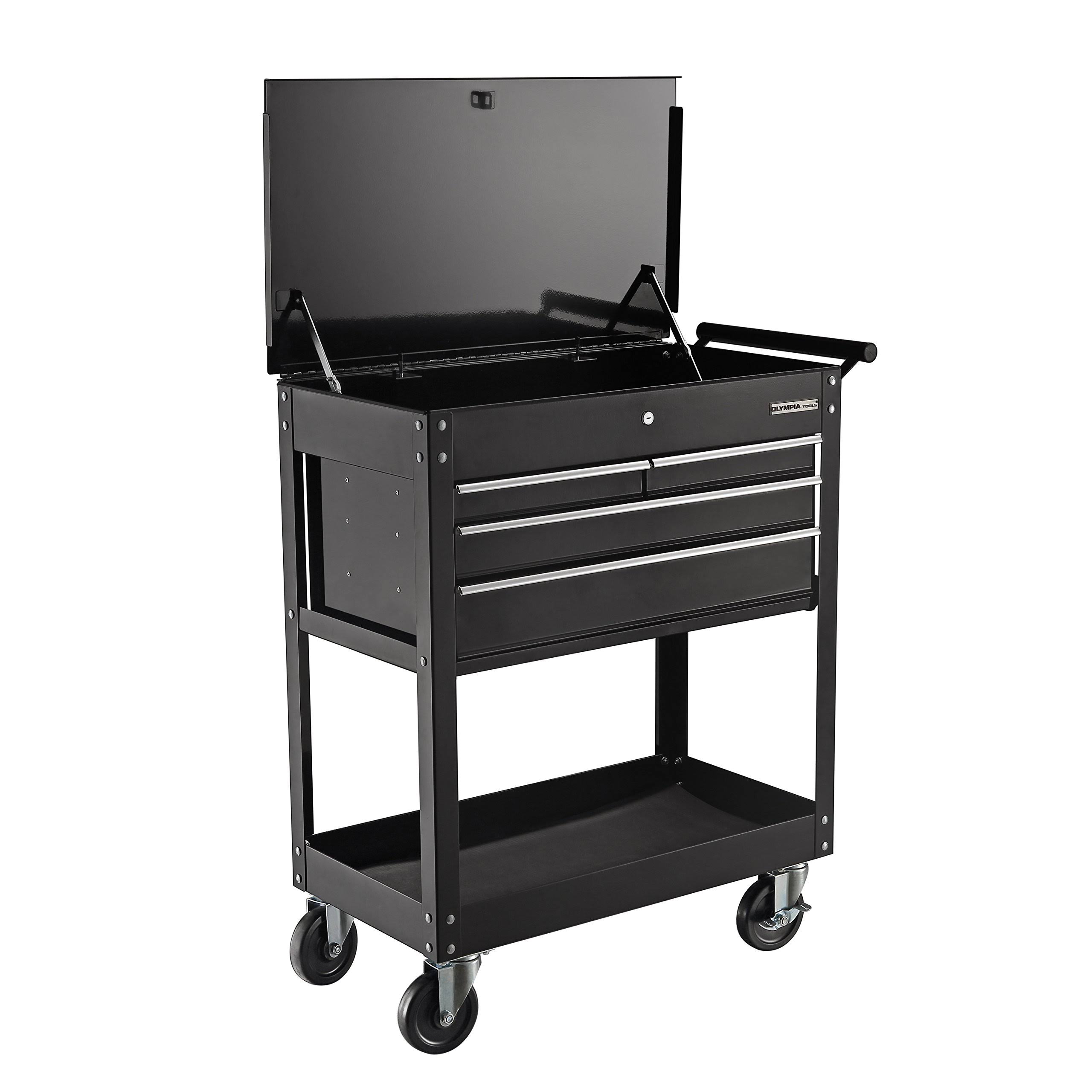 Olympia 84-956 26 in. 4-Drawer Roller Cabinet Tool Chest in Black