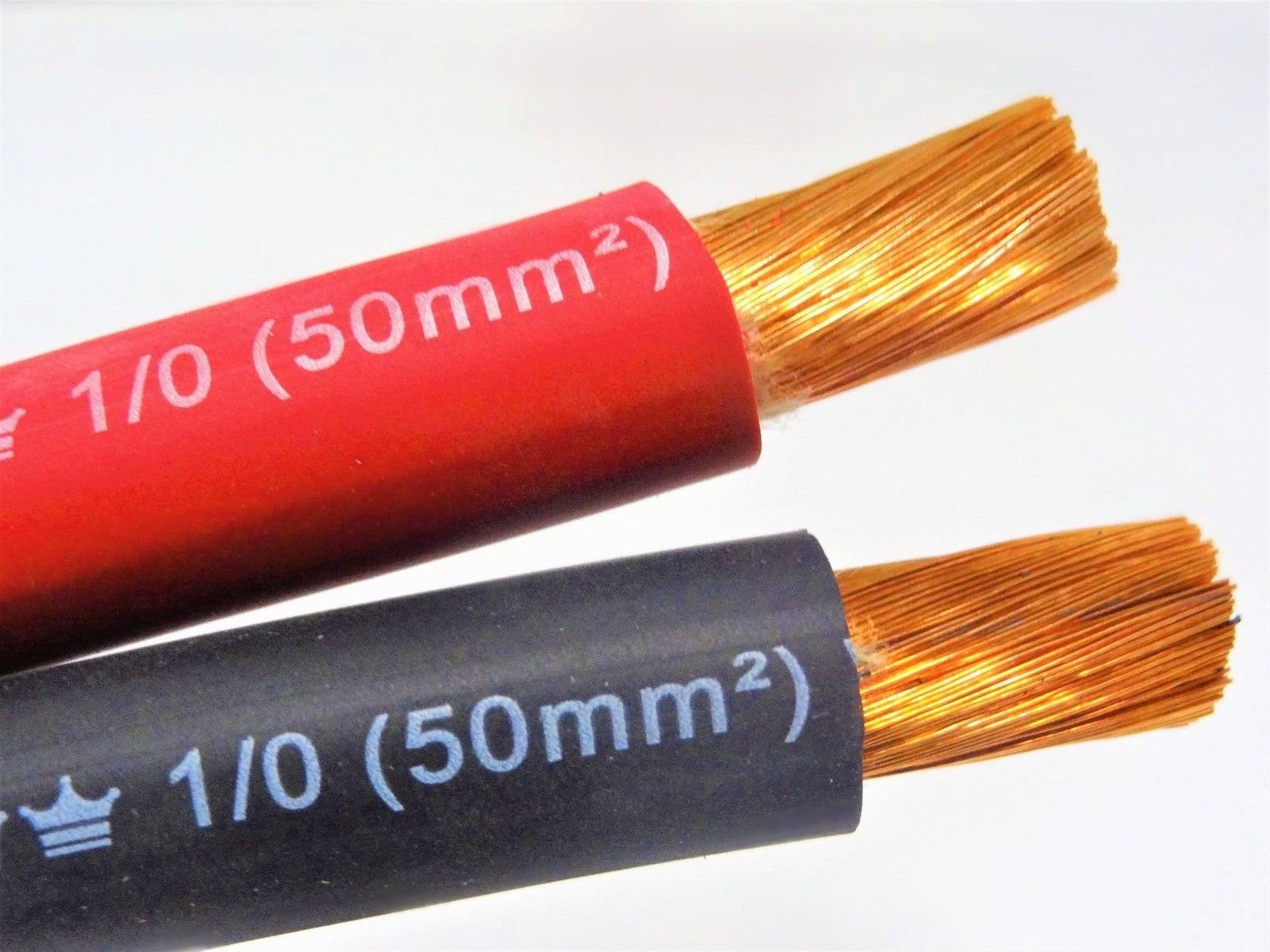 1/0 AWG Excelene Welding Cable Black or Red Made in USA (125 ft, Red)