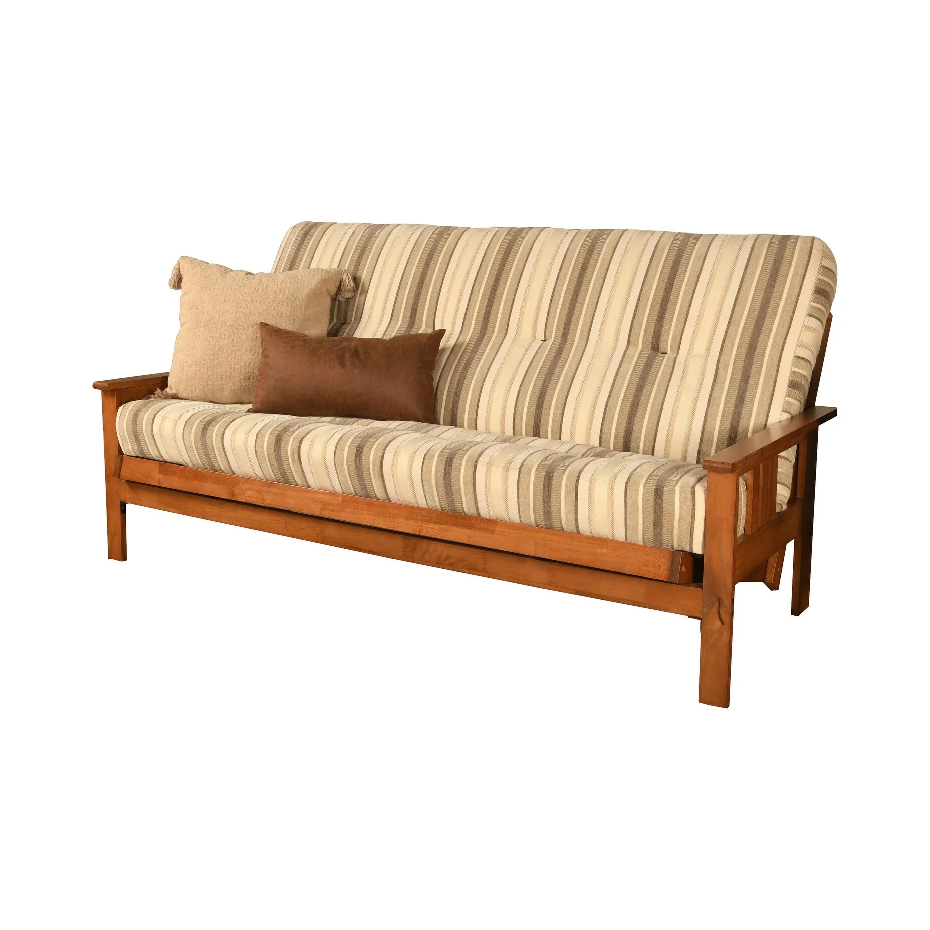 Kodiak Furniture Monterey Barbados Wood Futon with Parma Gray Mattress