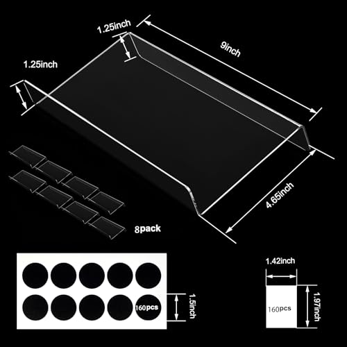 Acrylic Seasonings Spice Rack,4 Tier,Expandable From 9" to 18",Acrylic Spice Drawer Organizer,Organize and Display Your Spices