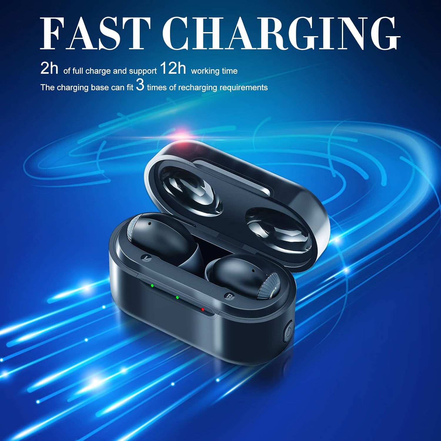 A Pair of Rechargeable Invisible Hearing Amplifier Device In-Ear Sound Amplifier Enhancer Mini Invisible Personal Sound Amplify Product in Ear Canal