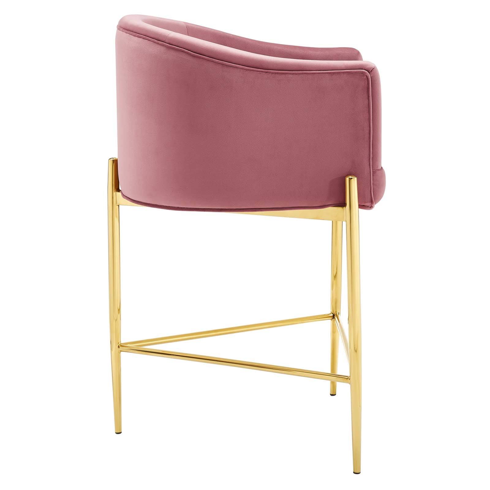 Modway Savour Tufted Performance Velvet Counter Stool - Pink