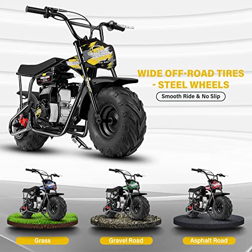 Oryxearth Mini Dirt Bike for Kids, 105CC 4-Stroke Kid Gas Powered Off-Road Pocket Pit Trail Motorcycle W/EPA Approved