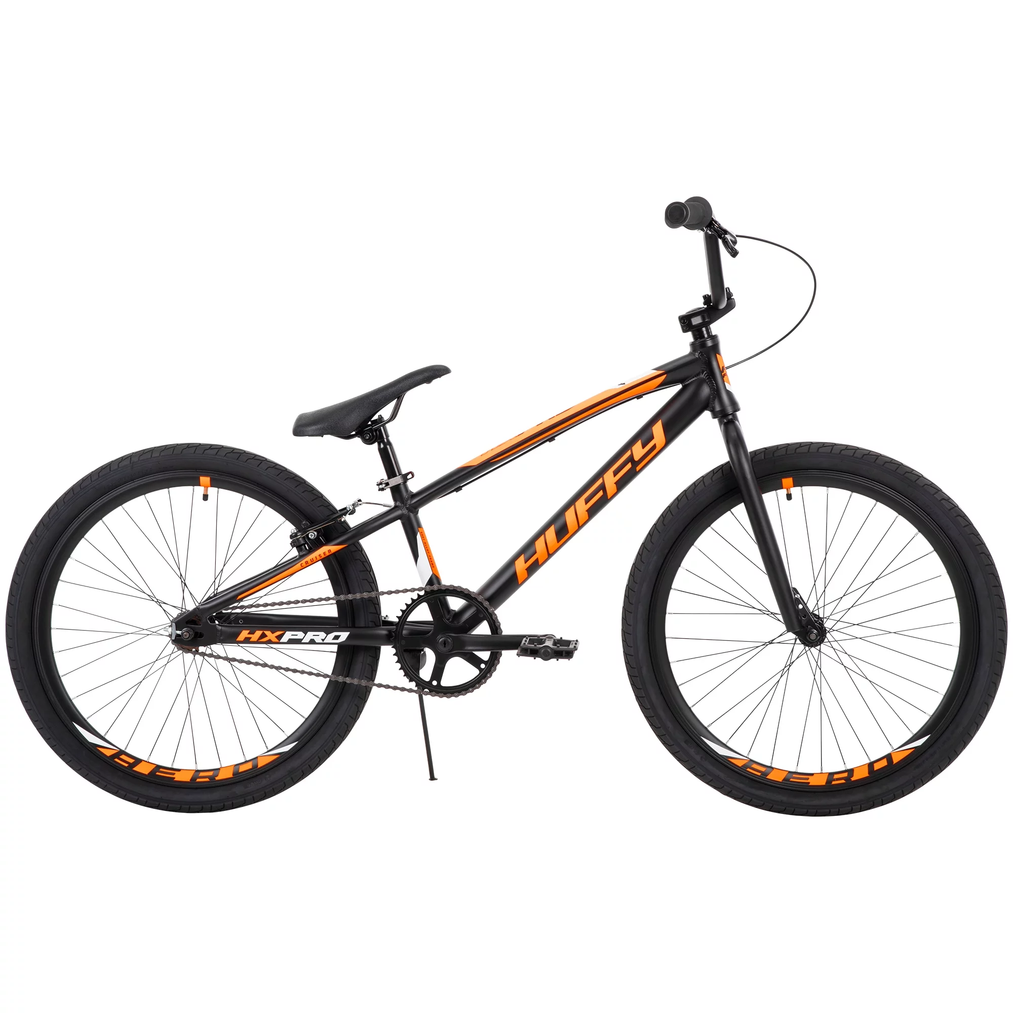 Huffy HX Pro Cruiser 24-inch Aluminum BMX Bike for Boys, Black/Orange