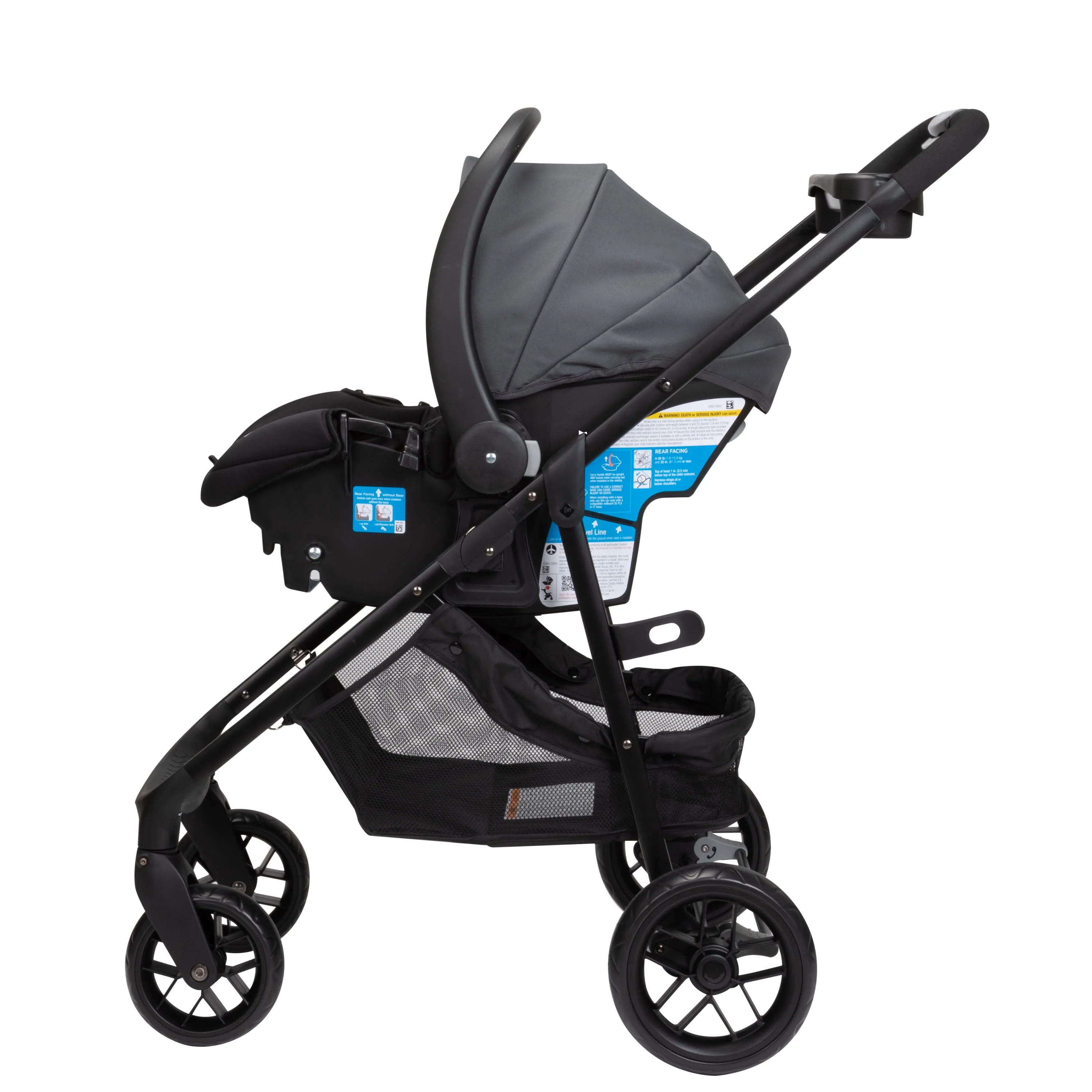 Safety 1st Grow and Go Sprint Modular Travel System Stroller with Rear-Facing Infant Car Seat, Whisper Grey
