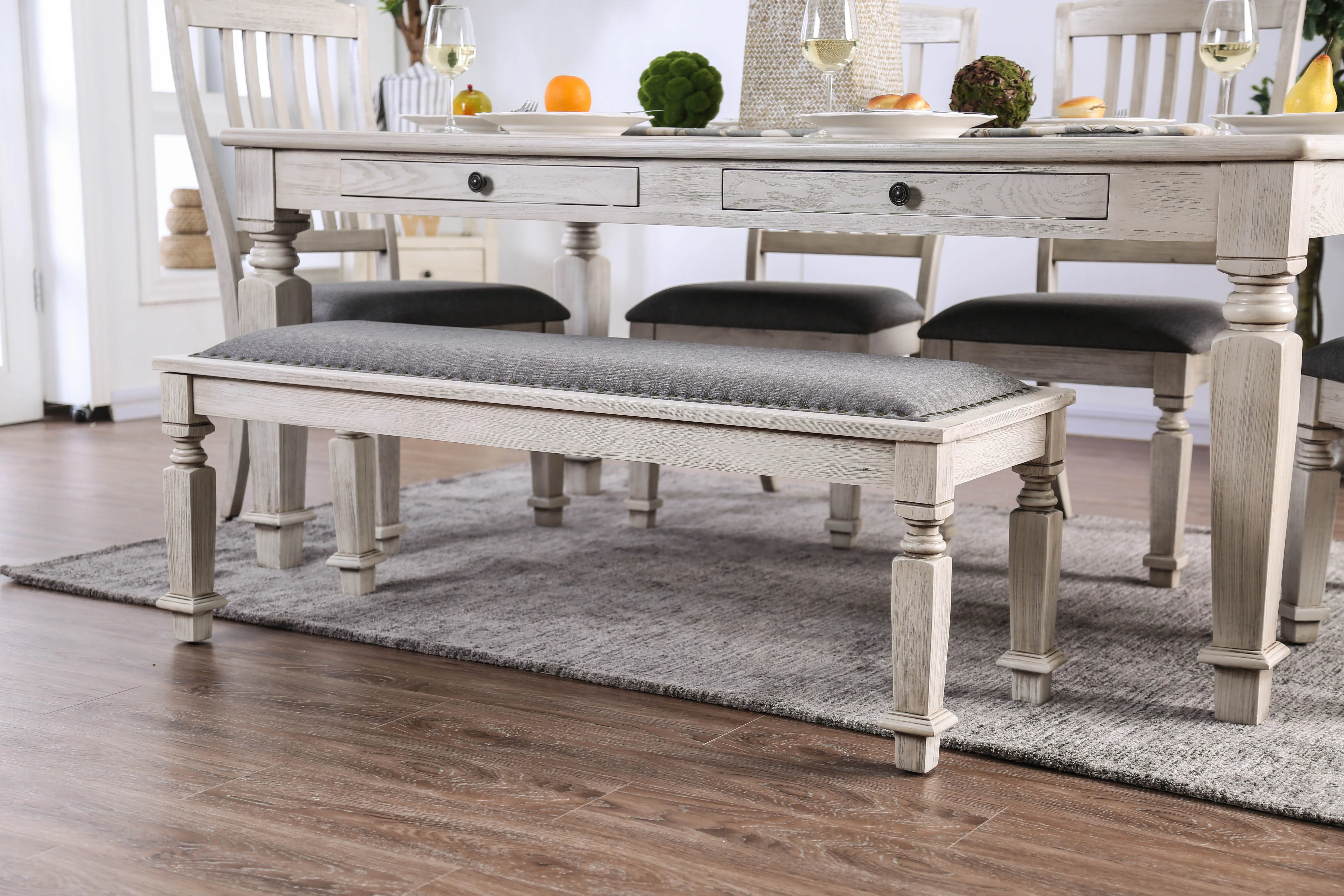 Furniture of America Roslyn Farmhouse Dining Table