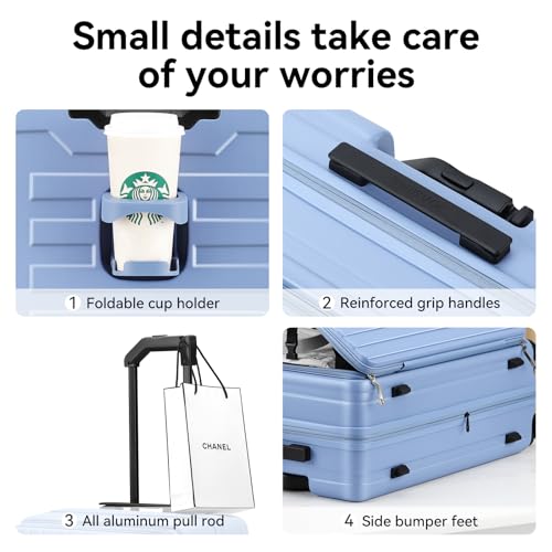 ROAMING Grace Expandable Carry On Luggage Airline Approved, 20 Inch Hardside Carry On Suitcase with Wheels