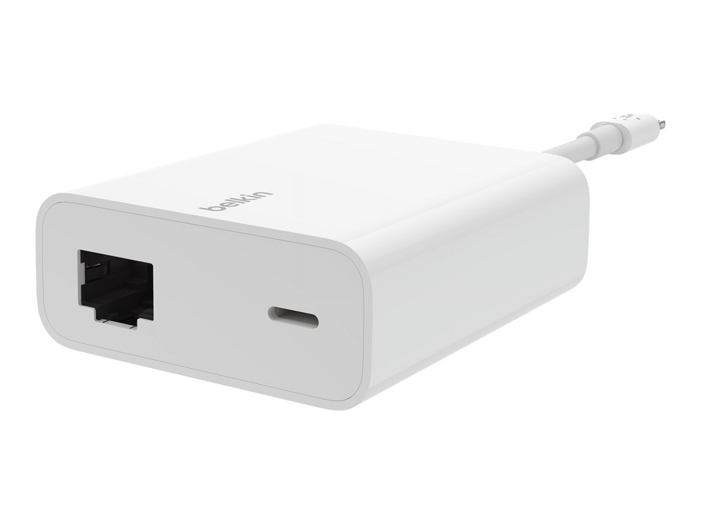 Belkin - Network adapter - Lightning - Gigabit Ethernet (PoE) x 1 - for Apple 10.5-inch iPad Pro; 12.9-inch iPad Pro; 9.7-inch iPad