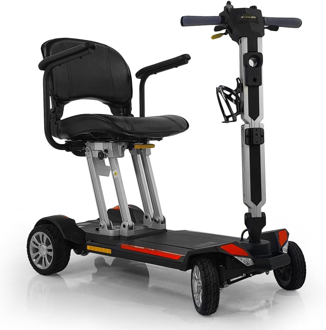 Buzzaround Carry On 4 Wheel Travel Scooter by Golden Technologies-Red