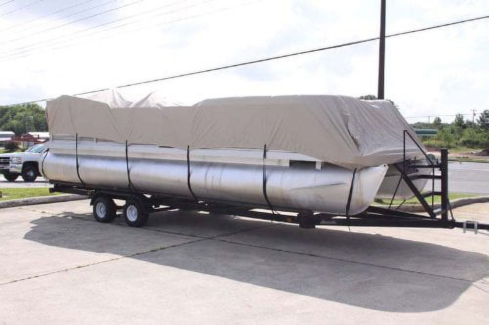 BRAND NEW VORTEX *TAN/BEIGE* 20' ULTRA 3 PONTOON/DECK BOAT COVER, HAS ELASTIC AND STRAPS FITS 18'1" TO 19' TO 20' FT LONG (FAST SHIPPING
