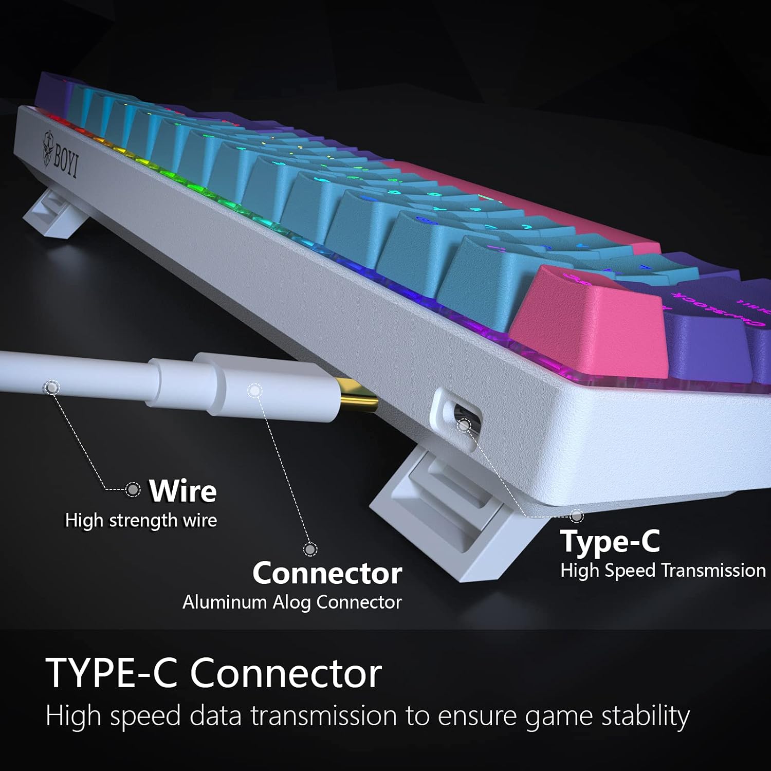 BOYI Wired 60% Mechanical Gaming Keyboard