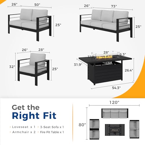 Solaste Aluminum Patio Furniture Set