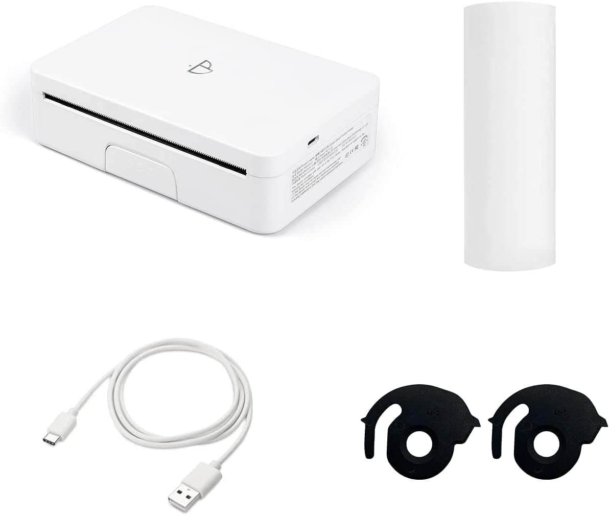 Portable Travel Printer-Wireless Thermal Printer Compatible with iOS Android Window for Printing Sticker, Logo,Label,Receipt,Photo