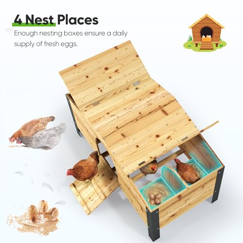 Quictent Large Metal Chicken Coop Run for 10+ Poultry with Galvanized Hardware Cloth and Waterproof Roof Cover