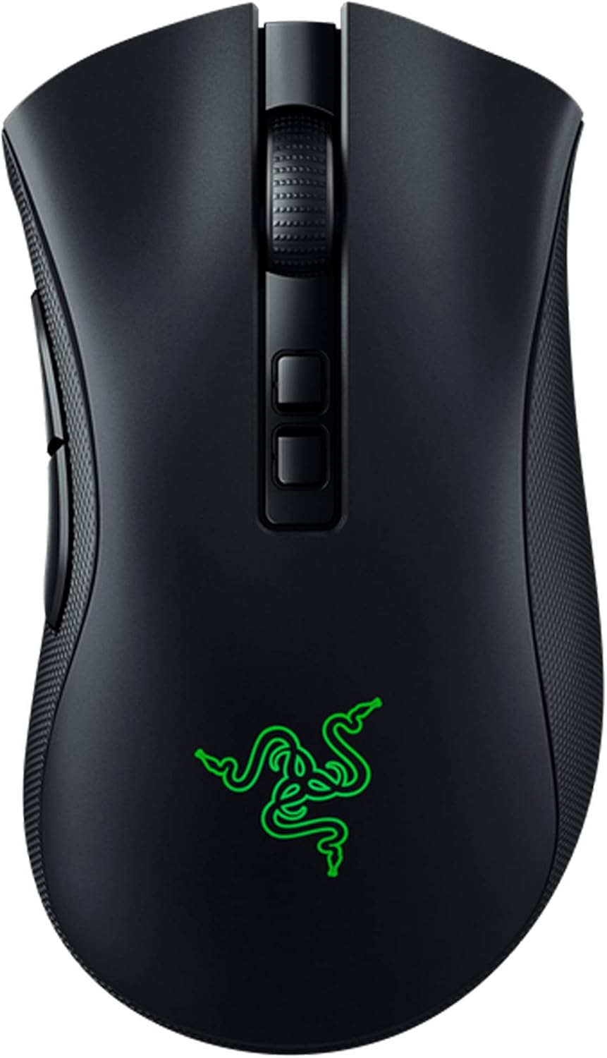 Razer DeathAdder v2 Pro Wireless Gaming Mouse: 20K DPI Optical Sensor - 3X Faster Than Mechanical Optical Switch - Chroma RGB Lighting
