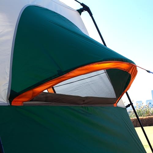 KTT Extra Large Tent 10-12-14 Person(B),Family Cabin Tents,2 Rooms,3 Doors and 3 Windows with Mesh,Straight Wall,Waterproof,Double Layer